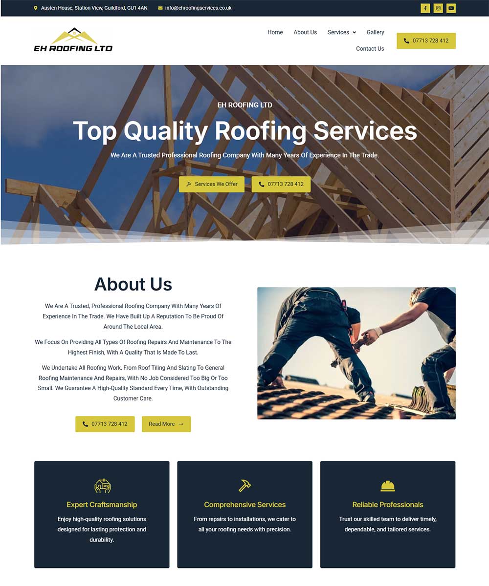 EH Roofing Front